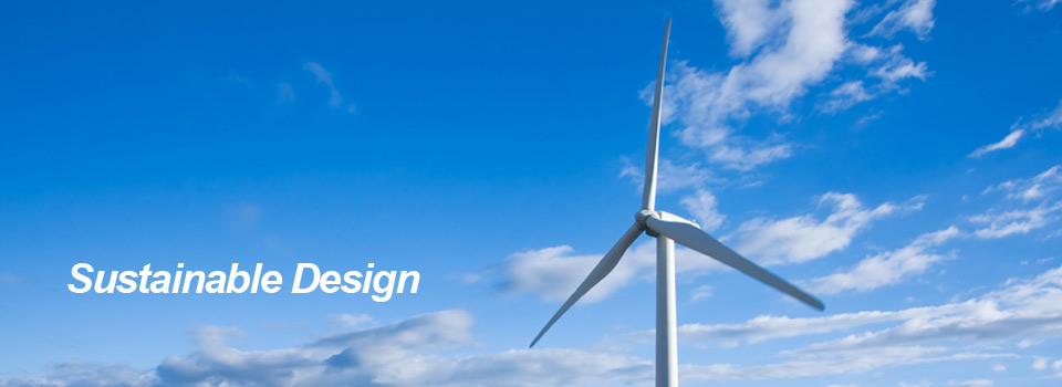 Wind turbine under bright blue sky