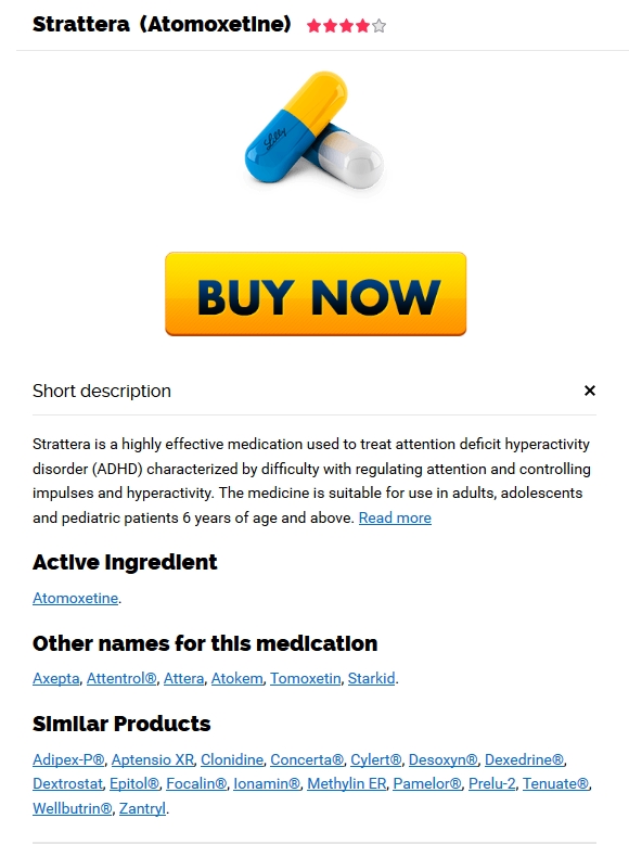Strattera (atomoxetine) capsules and Buy Now button